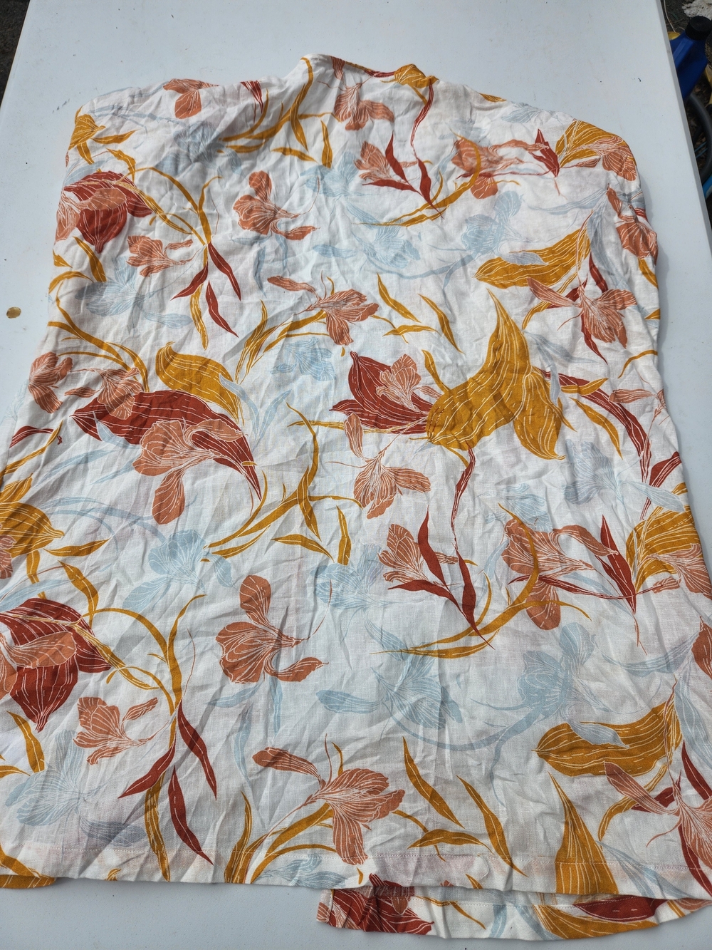 Cynthia Rowley Floral Linen Blend Kimono Cover Up One Size NWT - Picture 3 of 8